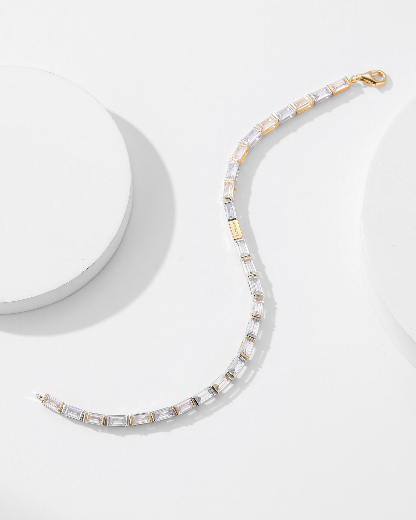 Bicolore Baguette Armband - 8224000