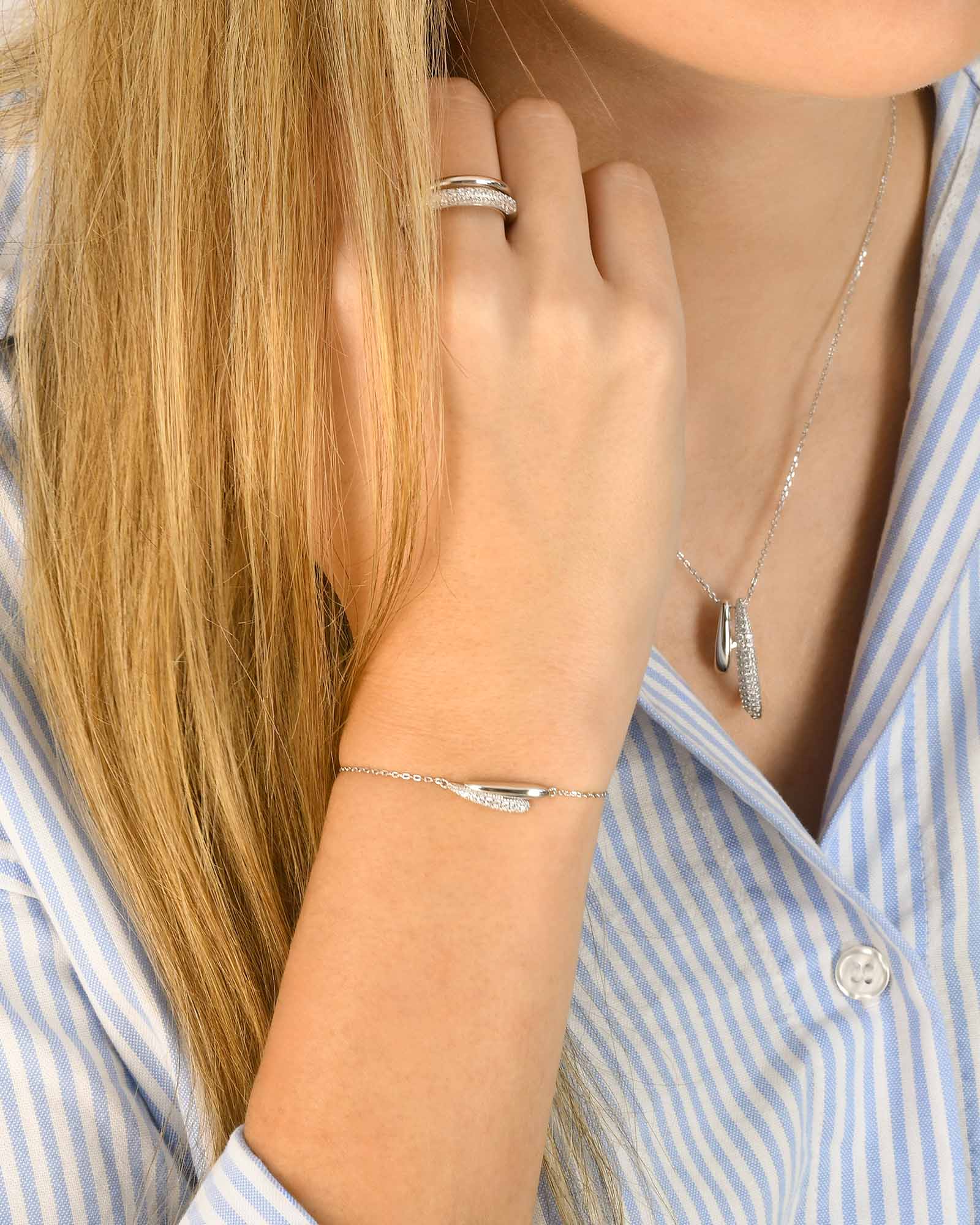 Gouttes Allongées Armband - 8222200