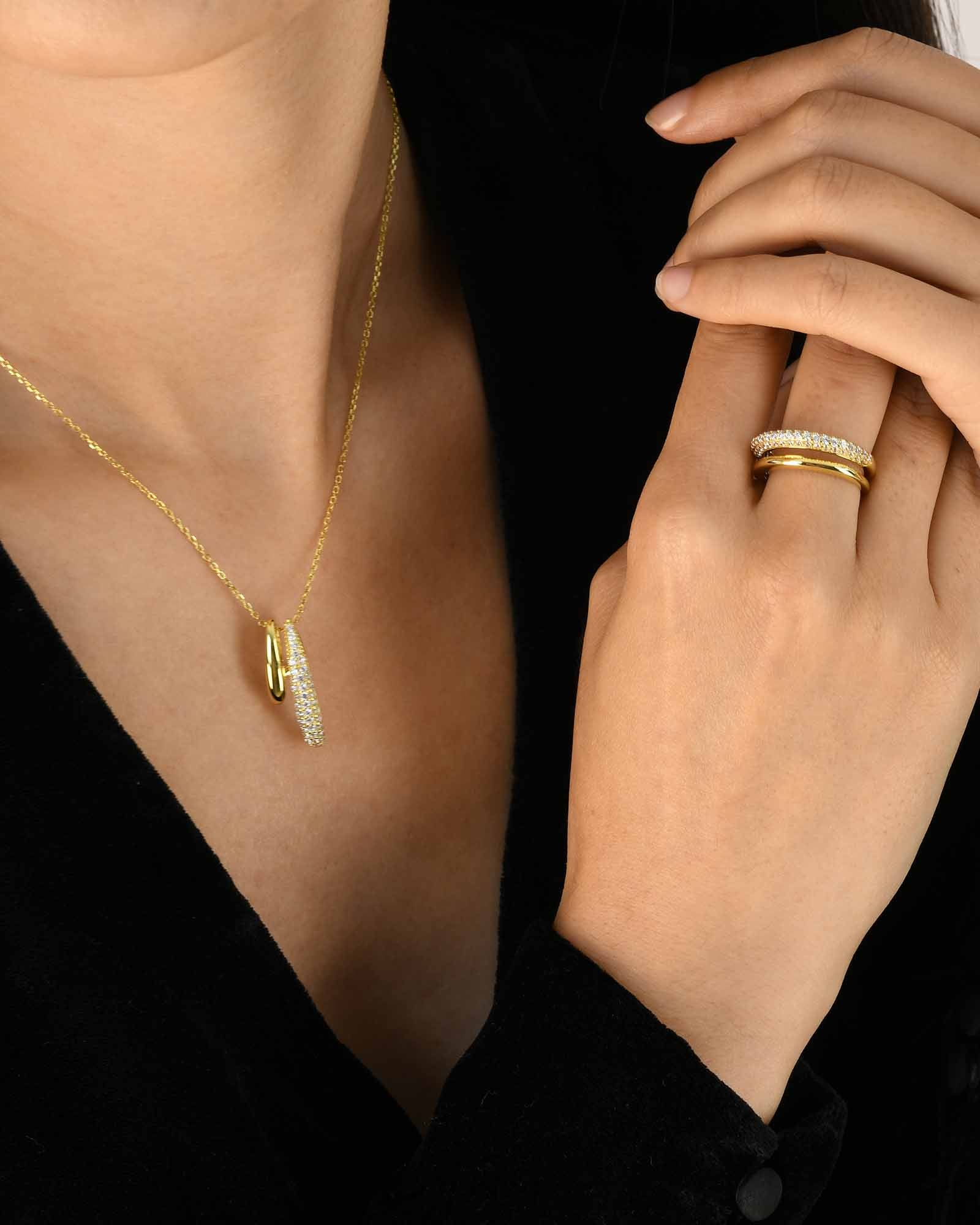 Gouttes Allongées Halskette - 8230200