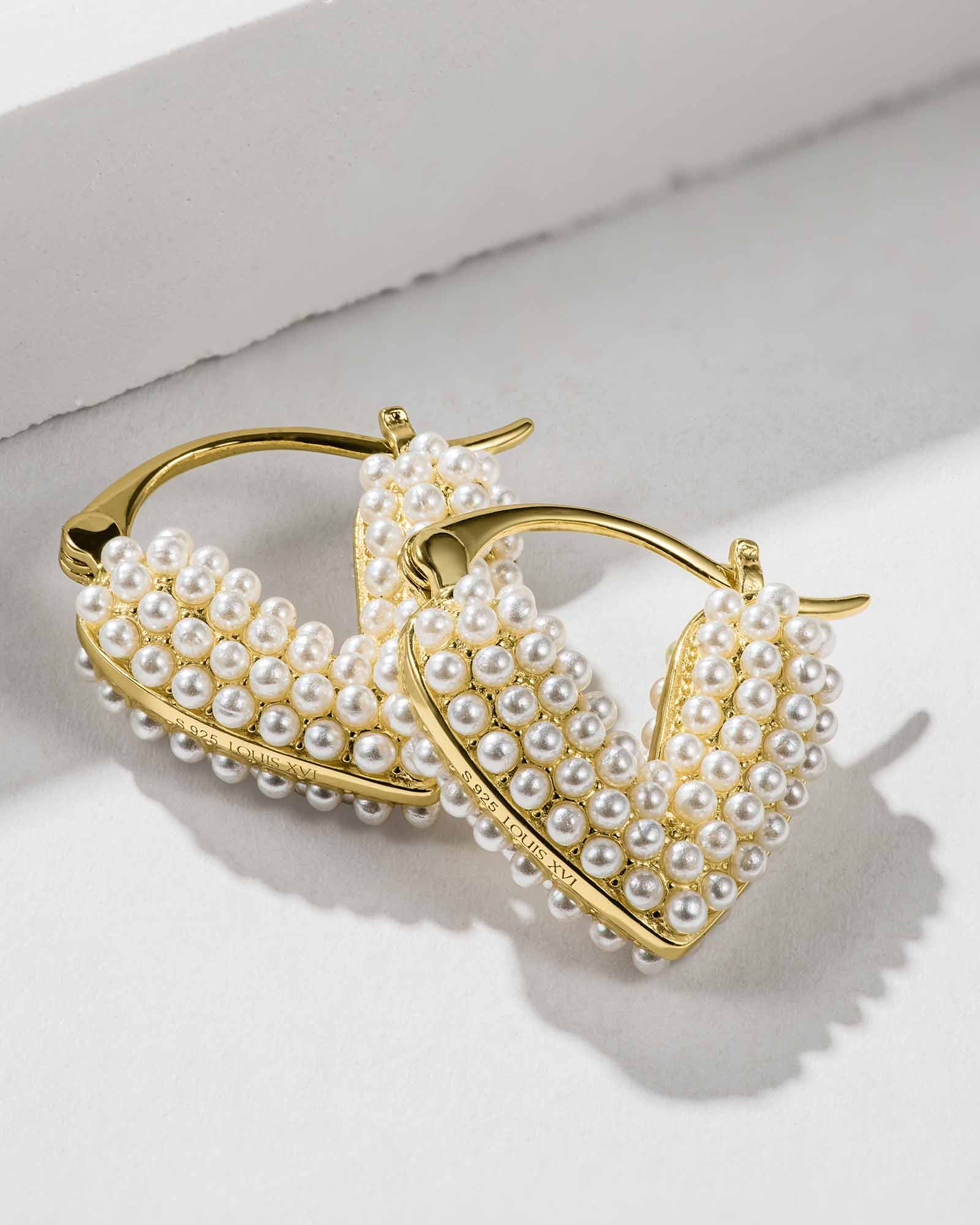 Hjerte Perle Øreringe - 8140000