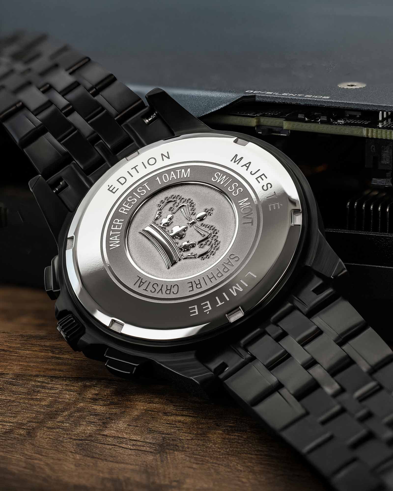 Majesté Frosted Iced Out 1181 Midnight Blue - 43mm-LOUIS XVI