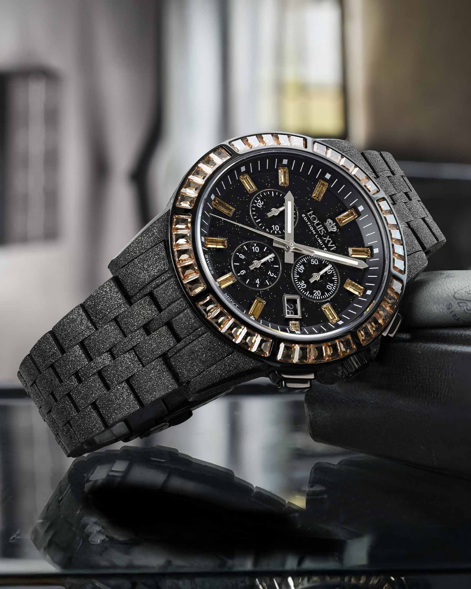 Majesté Frosted Iced Out 1183 Desert Gold - 43mm-LOUIS XVI