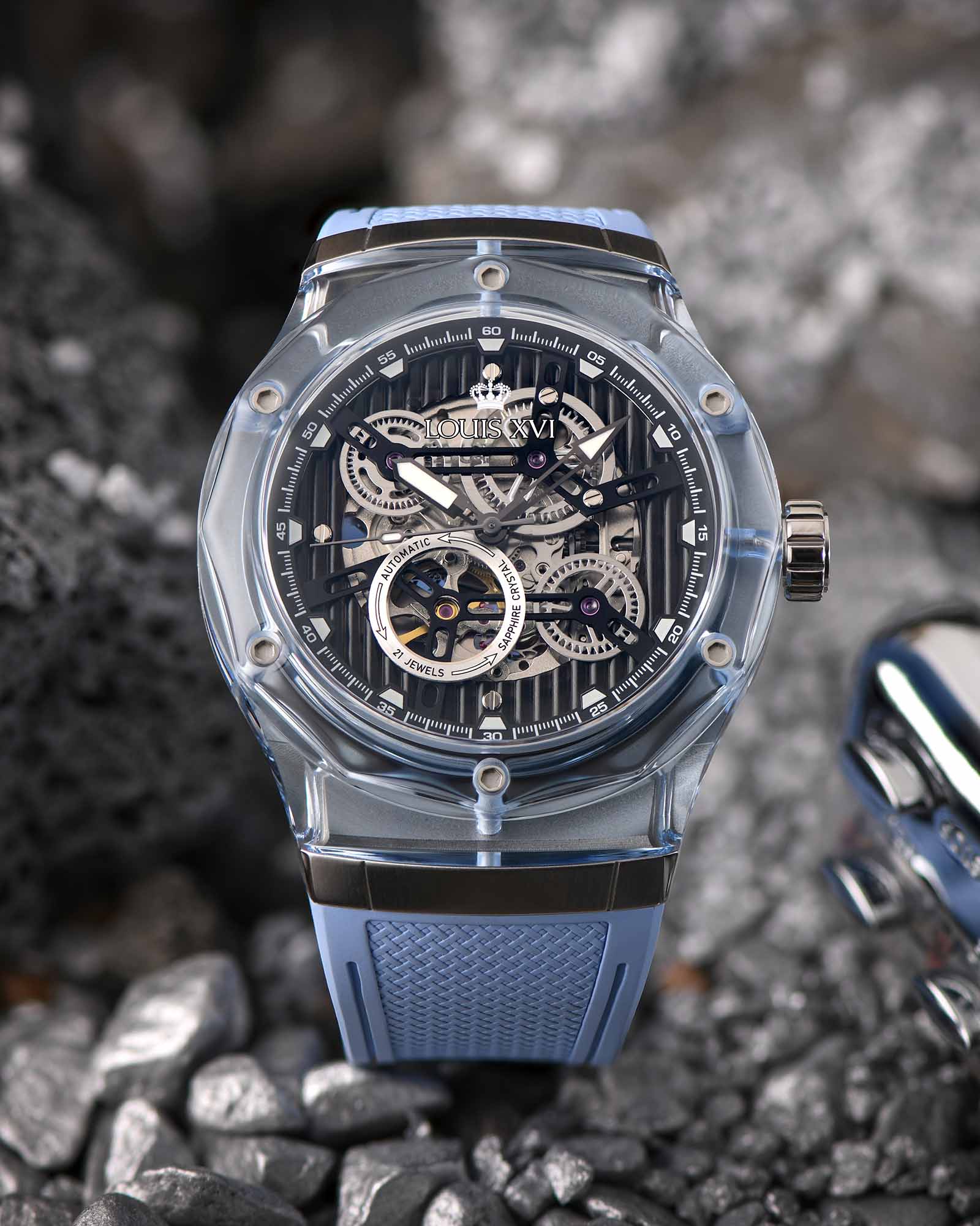 La Lumière Glas Automatisch Ref. 3823 – Babyblauw