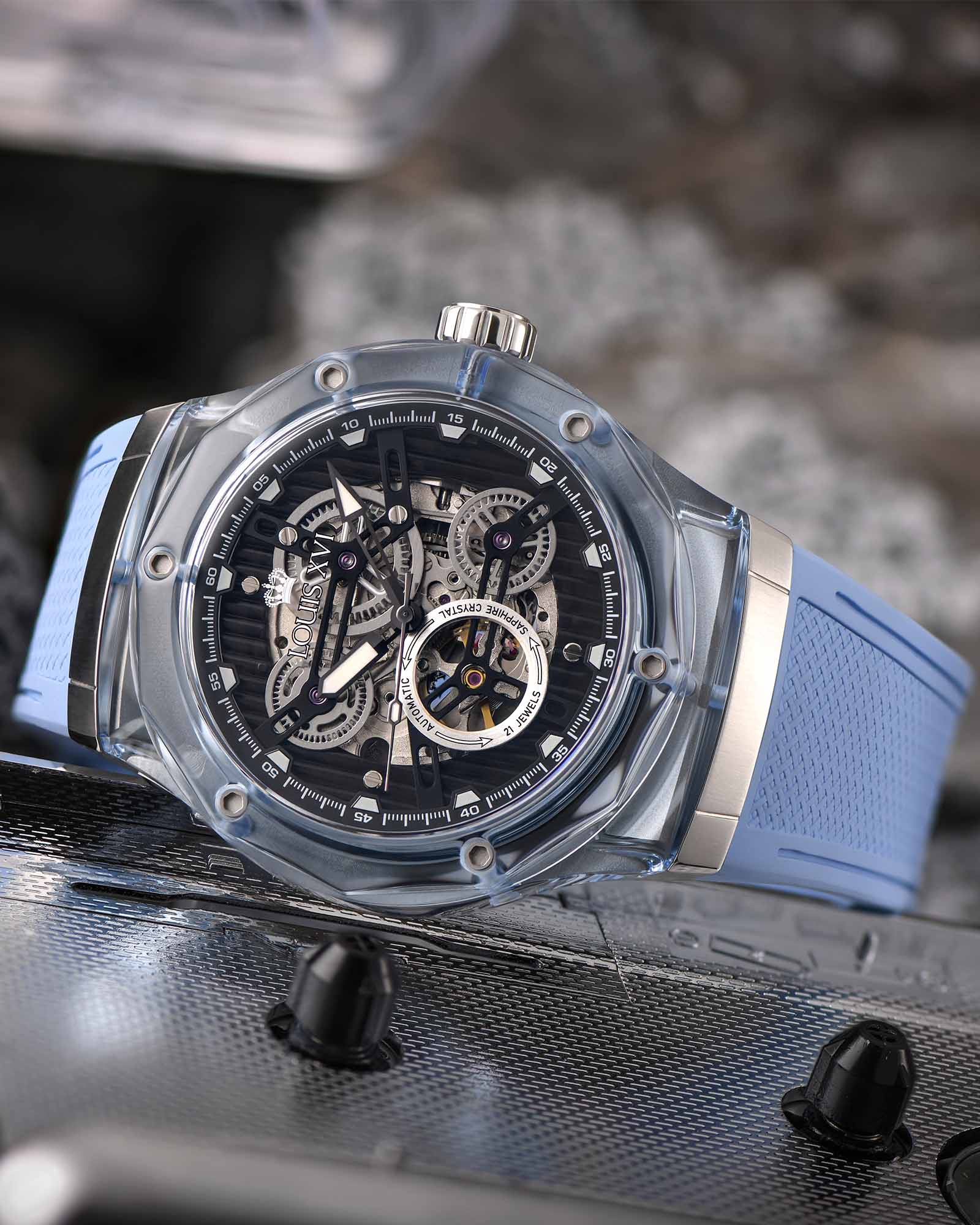 La Lumière Glas Automatisch Ref. 3823 – Babyblauw