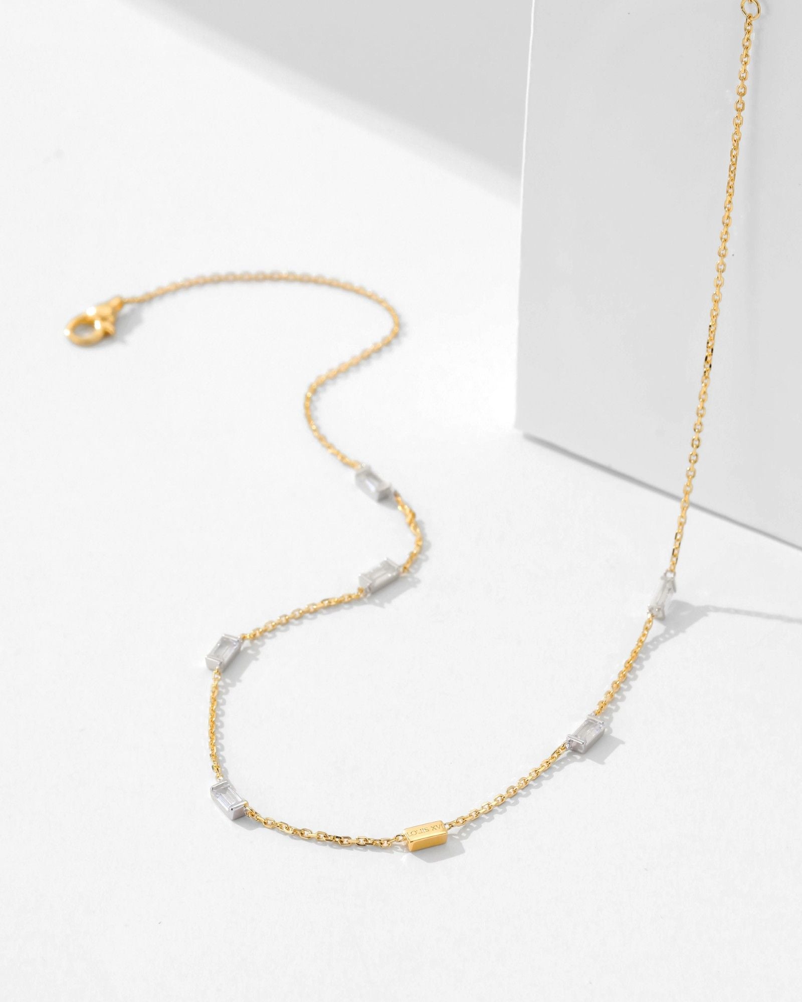 Bicolore Baguette Halskette - 8234000