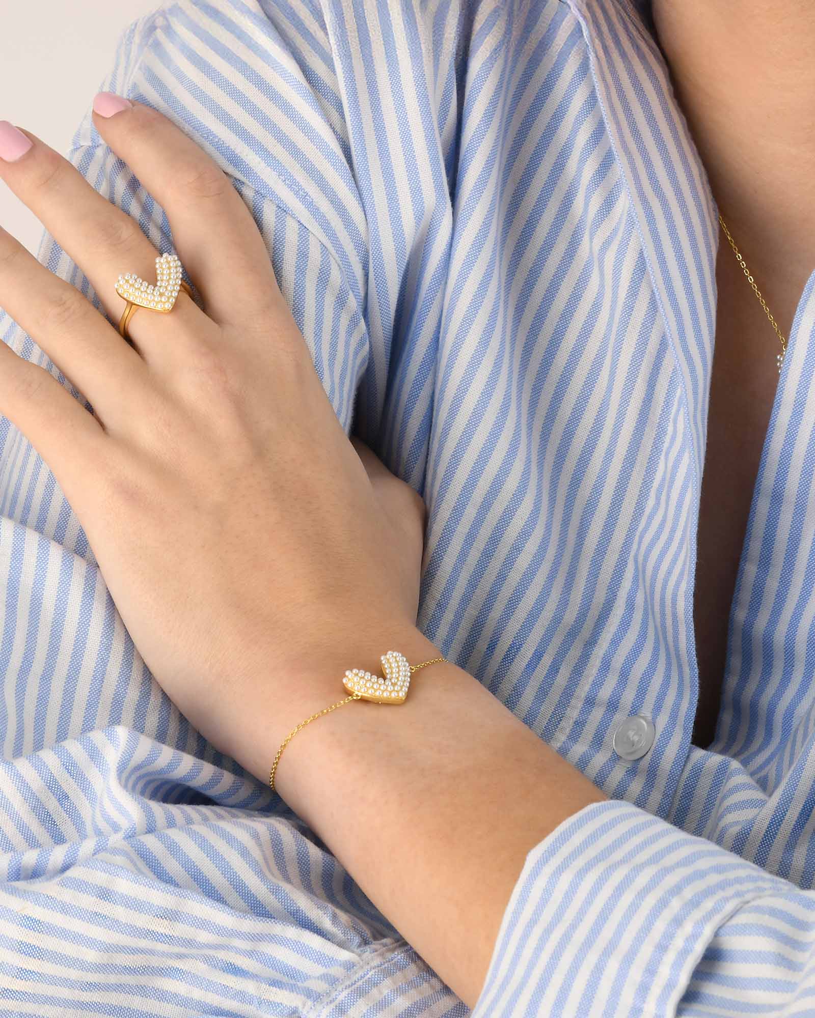 Herz Perle Armband - 8120000