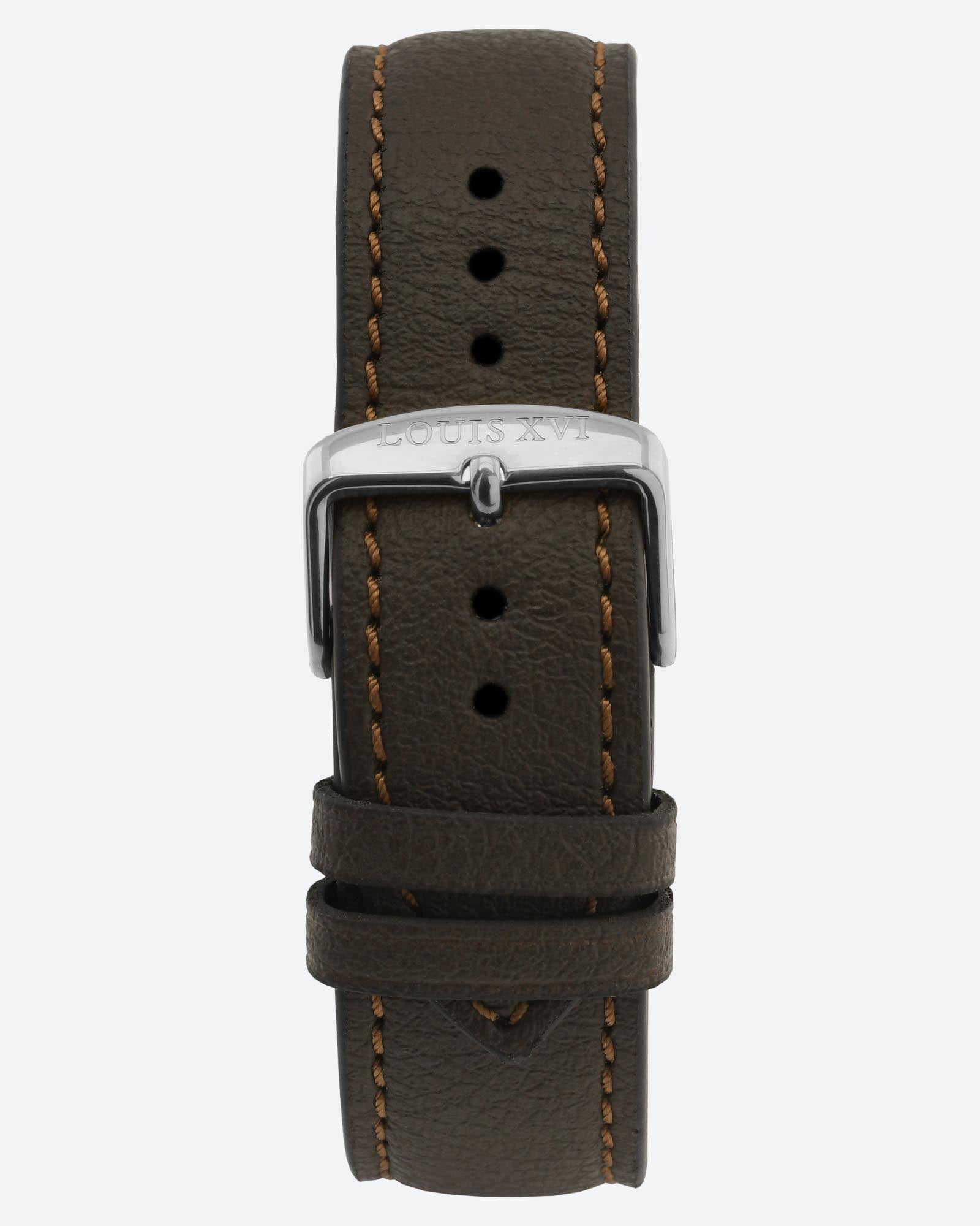 Äppelläderarmband - brunt/silver