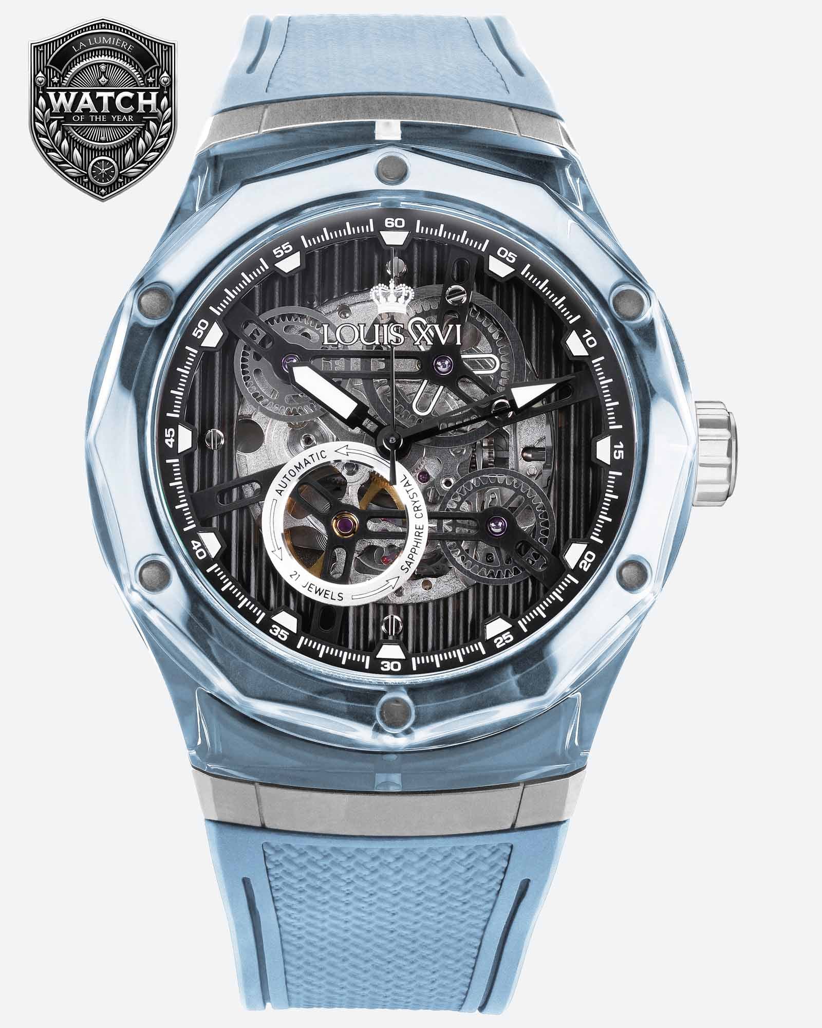 La Lumière Glas - Automatik Ref. 3823 – Baby Blue