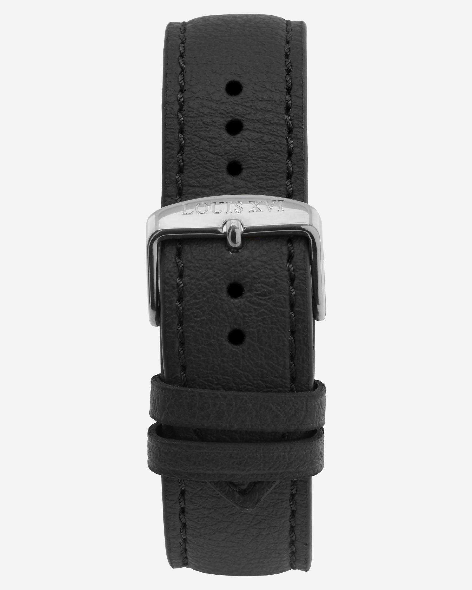 Äppelläderarmband - svart/silver